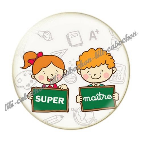 Cabochon résine a coller 25 mm maître i54 