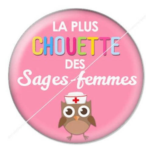 Cabochon résine a coller 25 mm pour sage-femme 1 