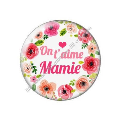 Cabochon résine a coller 25 mm  mamie m29 