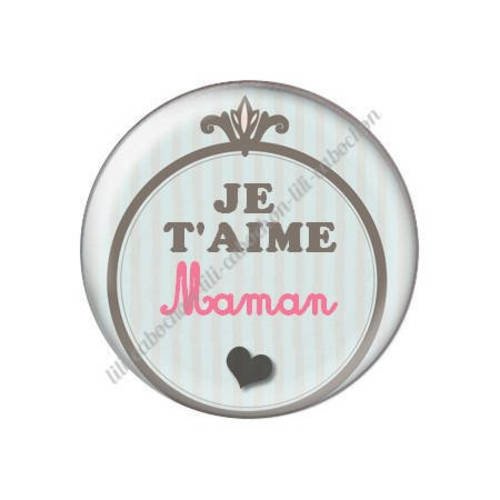 Cabochon résine a coller 25 mm maman m34 