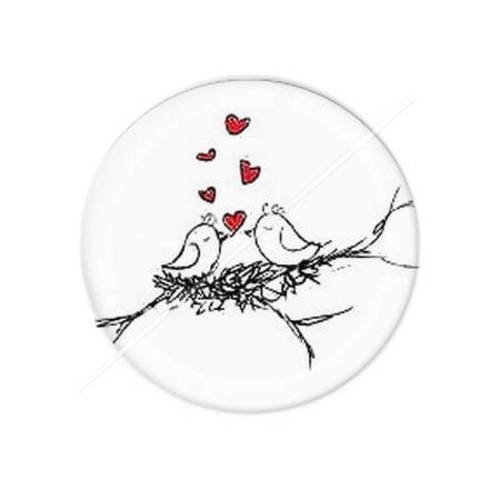 Cabochon résine a coller 25 mm  coeur amour valentin 7 