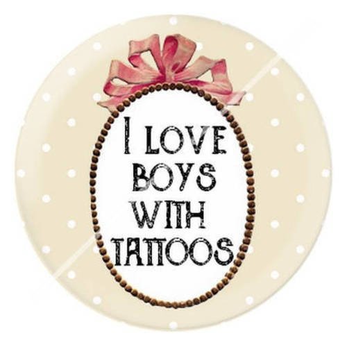 Cabochon résine a coller 25 mm femme tattoo 10 