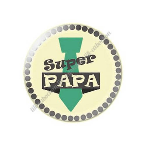 Cabochon résine a coller 25 mm papa 75 