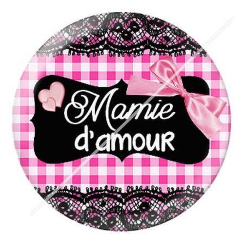 Cabochon résine a coller 25 mm pour mamie b2 