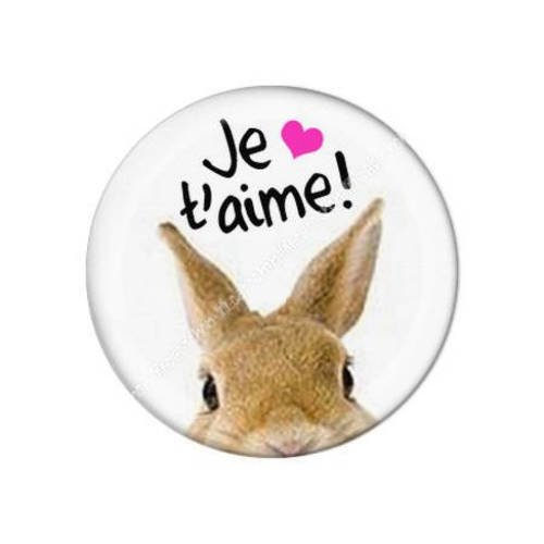 Cabochon résine a coller 25 mm saint valentin amour je t'aime a7 