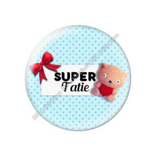 Cabochon résine a coller 25 mm tata tatie k2 