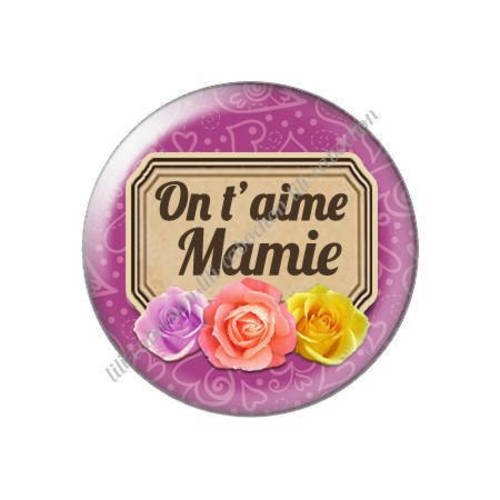 Cabochon résine a coller 25 mm  mamie m30 