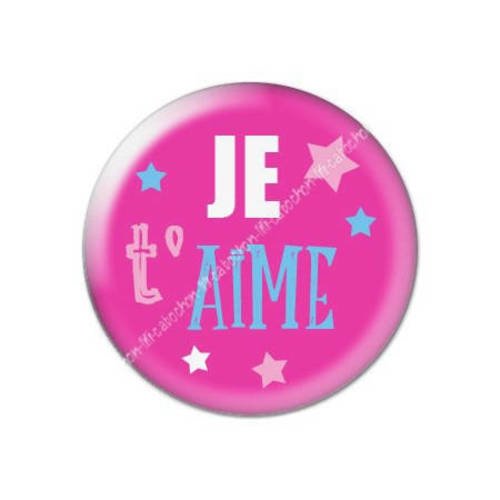 Cabochon résine a coller 25 mm saint valentin je t'aime 27 