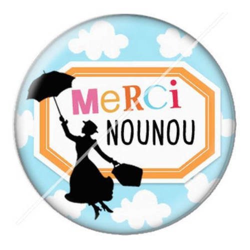 Cabochon résine a coller 25 mm nounou f3 