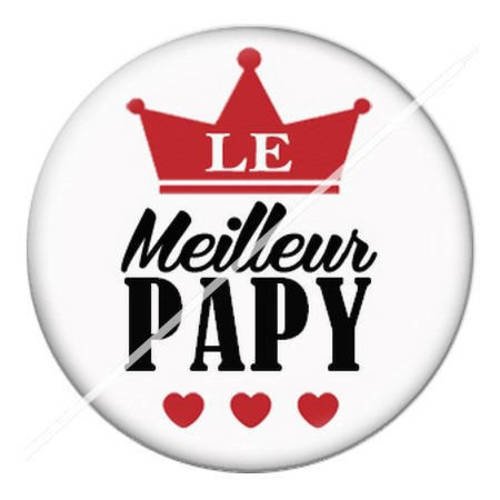 Cabochon résine a coller 25 mm pour fête papy papi 19 