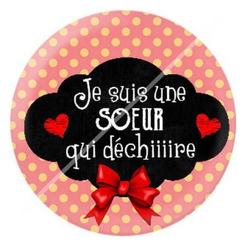 Cabochon résine a coller 25 mm pour super soeur 6 