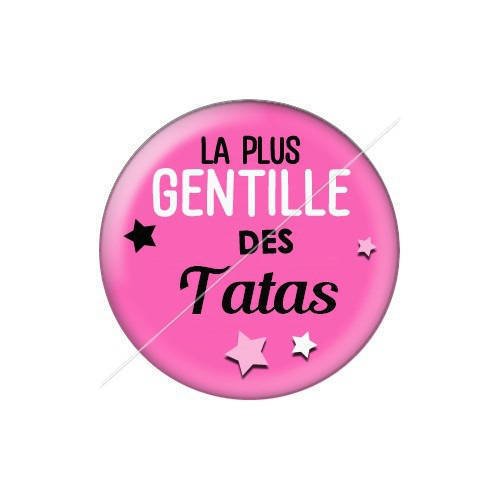 Cabochon résine a coller 25 mm tatie tata j35 