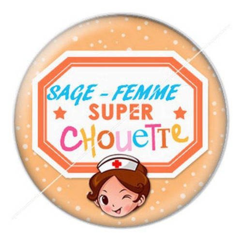 Cabochon résine a coller 25 mm pour sage-femme 6 