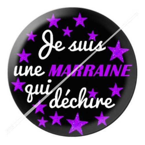 Cabochon résine a coller 25 mm marraine qui déchire 10 