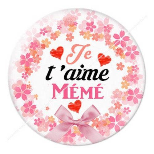 Cabochon résine a coller 25 mm mémé b4 