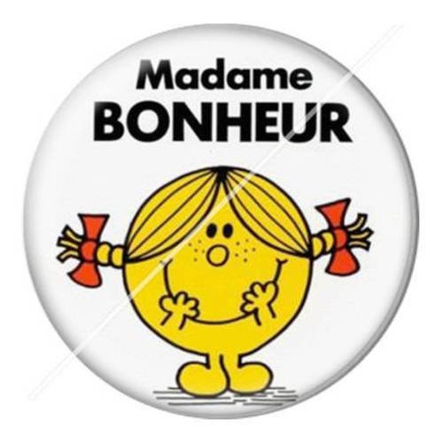 Cabochon résine a coller 25 mm madame 1 