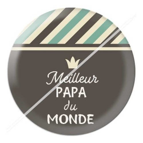 Cabochon résine a coller 25 mm papa 13 