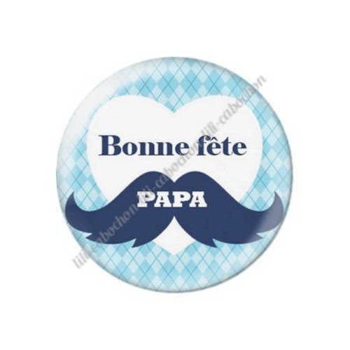 Cabochon résine a coller 25 mm papa 76 