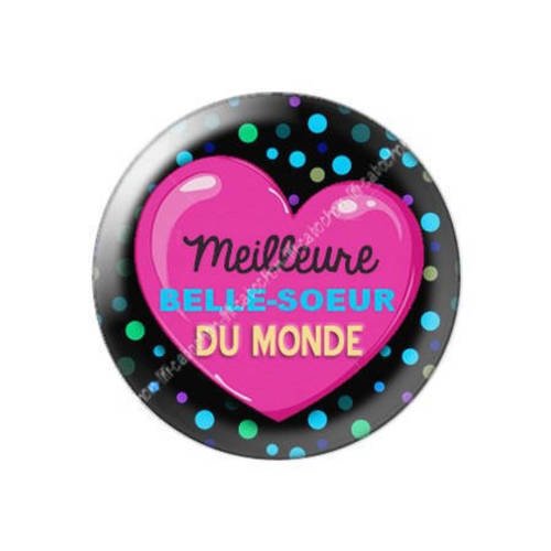 Cabochon résine a coller 25 mm belle-soeur 7 