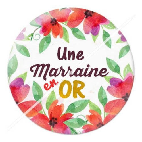 Cabochon résine a coller 25 mm marraine 8 