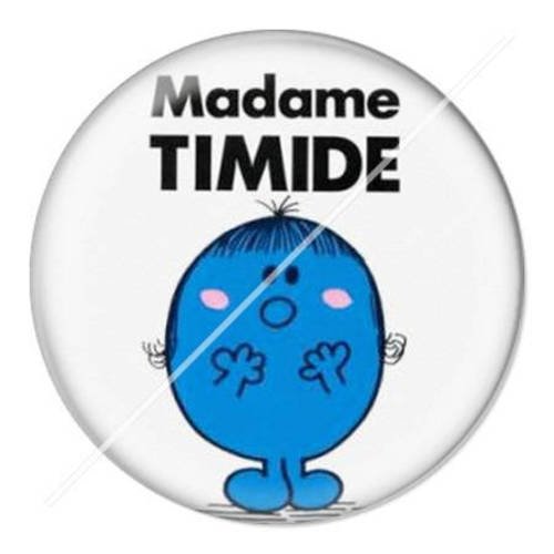 Cabochon résine a coller 25 mm madame 6 