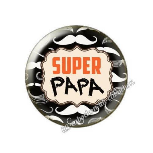 Cabochon résine a coller 25 mm papa p2 