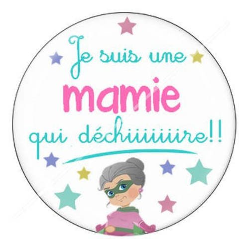 Cabochon résine a coller 25 mm pour mamie c9 