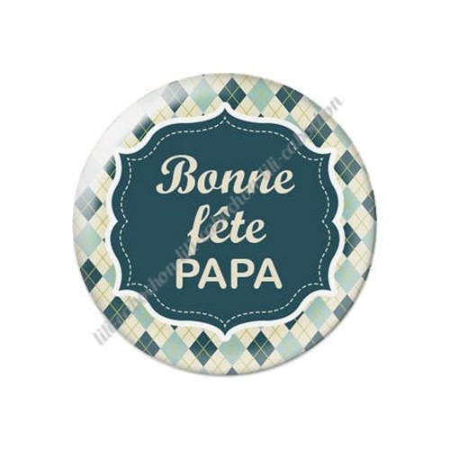 Cabochon résine a coller 25 mm papa 78 