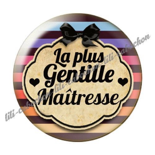 Cabochon résine a coller 25 mm maîtresse i35 