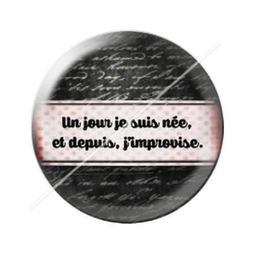 Cabochon résine a coller 25 mm madame 8 