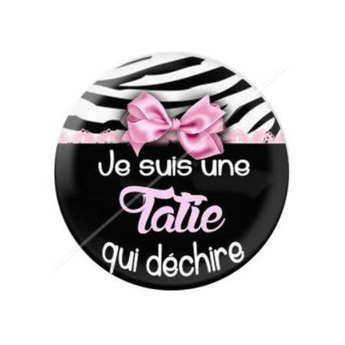 Cabochon résine a coller 25 mm tatie déchire 1 
