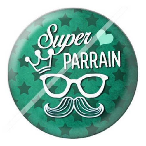 Cabochon résine a coller 25 mm pour parrain b10 