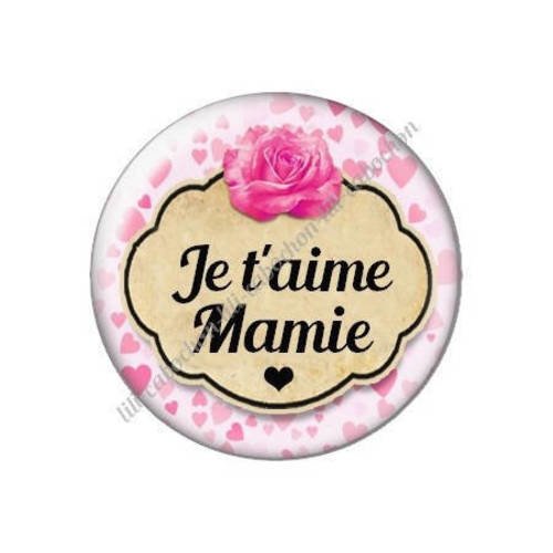 Cabochon résine a coller 25 mm  mamie m46 