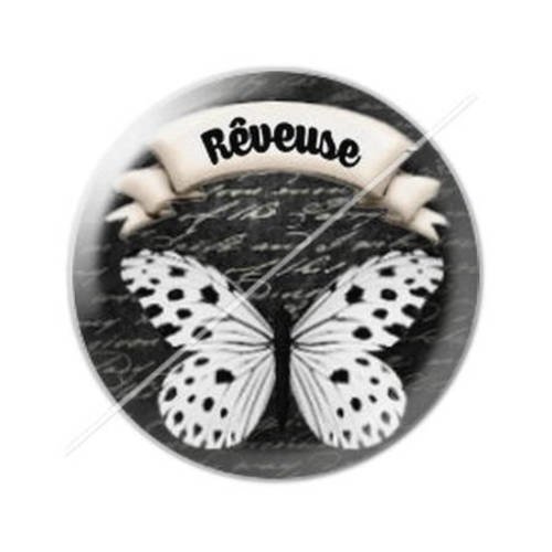 Cabochon résine a coller 25 mm madame 9 