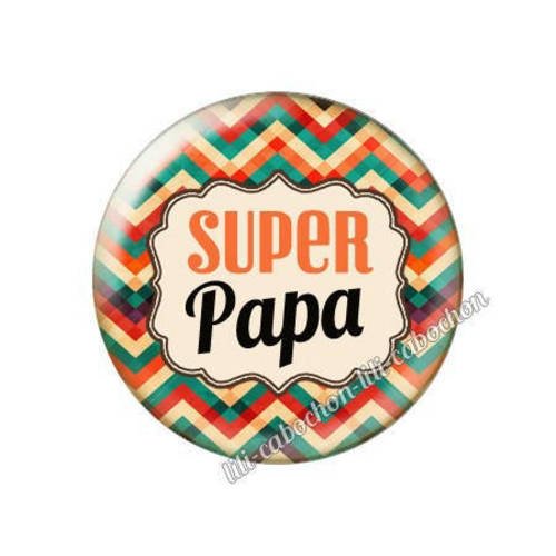 Cabochon résine a coller 25 mm papa p8 