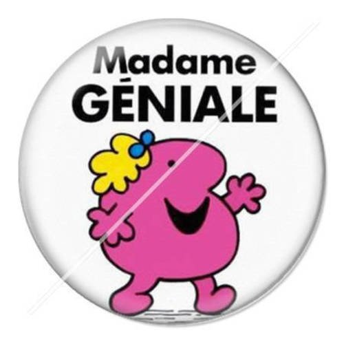 Cabochon résine a coller 25 mm madame 15 