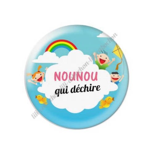 Cabochon résine a coller 25 mm pour nounou k14 