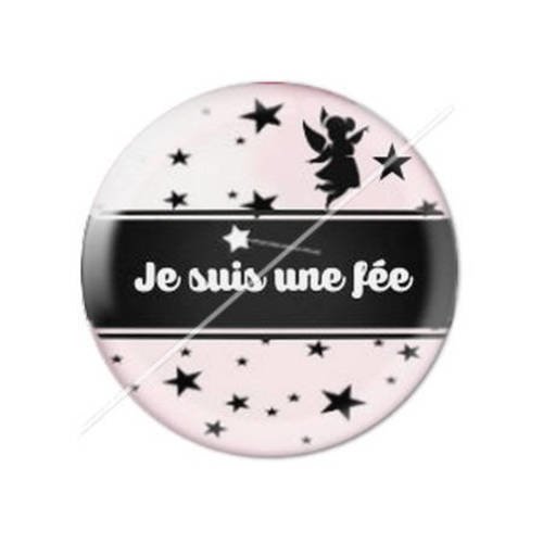 Cabochon résine a coller 25 mm madame fée 11 