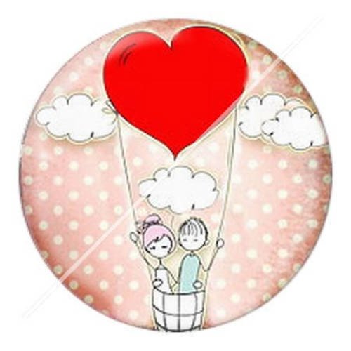 Cabochon résine a coller 25 mm amour couple saint valentin 4 