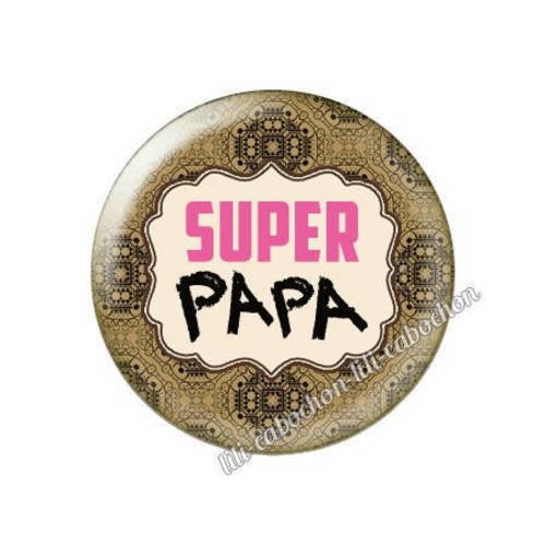 Cabochon résine a coller 25 mm papa p11 