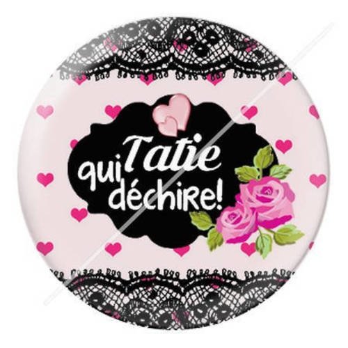 Cabochon résine a coller 25 mm pour tata tatie t6 