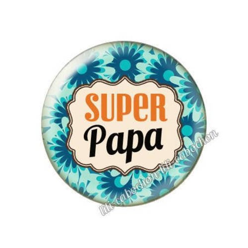 Cabochon résine a coller 25 mm papa p13 