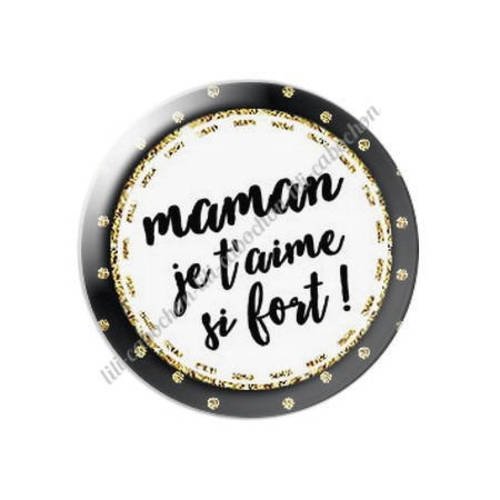 Cabochon résine a coller 25 mm maman v8 