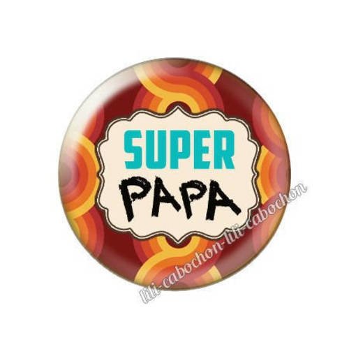 Cabochon résine a coller 25 mm papa p15 