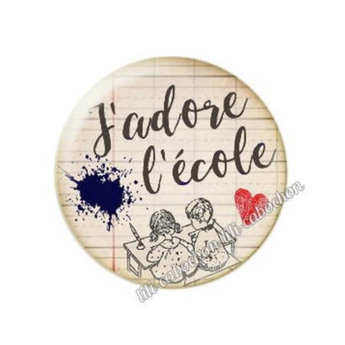 Cabochon résine a coller 25 mm je serai sage 