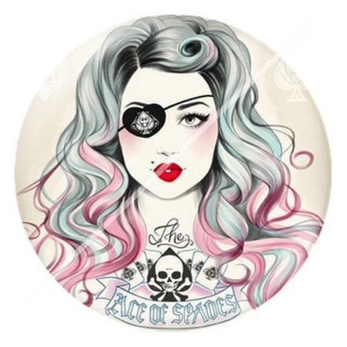 Cabochon résine a coller 25 mm femme tattoo 1 