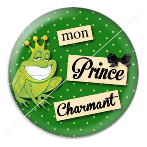 Cabochon résine a coller 25 mm mon prince charmant 