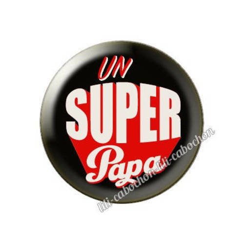 Cabochon résine a coller 25 mm papa p17 