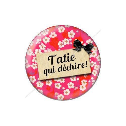 Cabochon résine a coller 25 mm tatie tata j46 