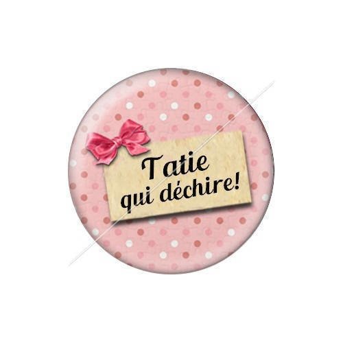 Cabochon résine a coller 25 mm tatie tata j45 